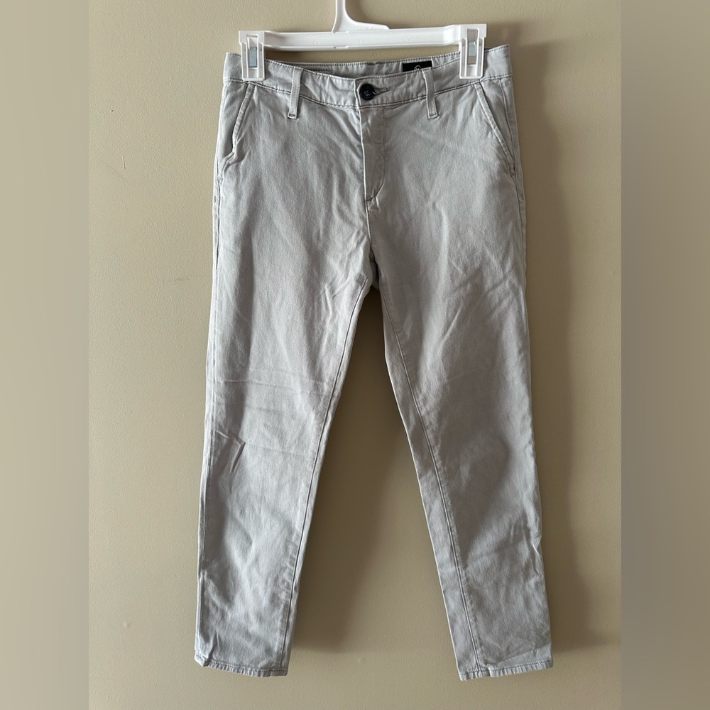 AG Adriano Goldschmied Light Gray Cropped Women’s Jeans 26/25